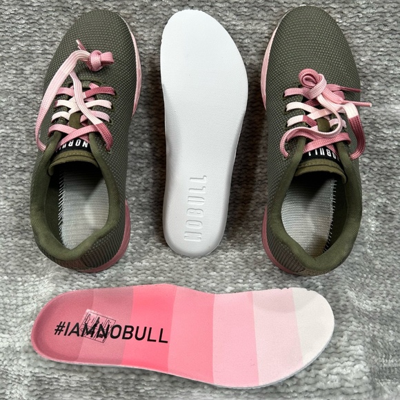 NOBULL Women's Army Green/Pink Gradient Crossfit Training Shoes Size 8 - Picture 5 of 14